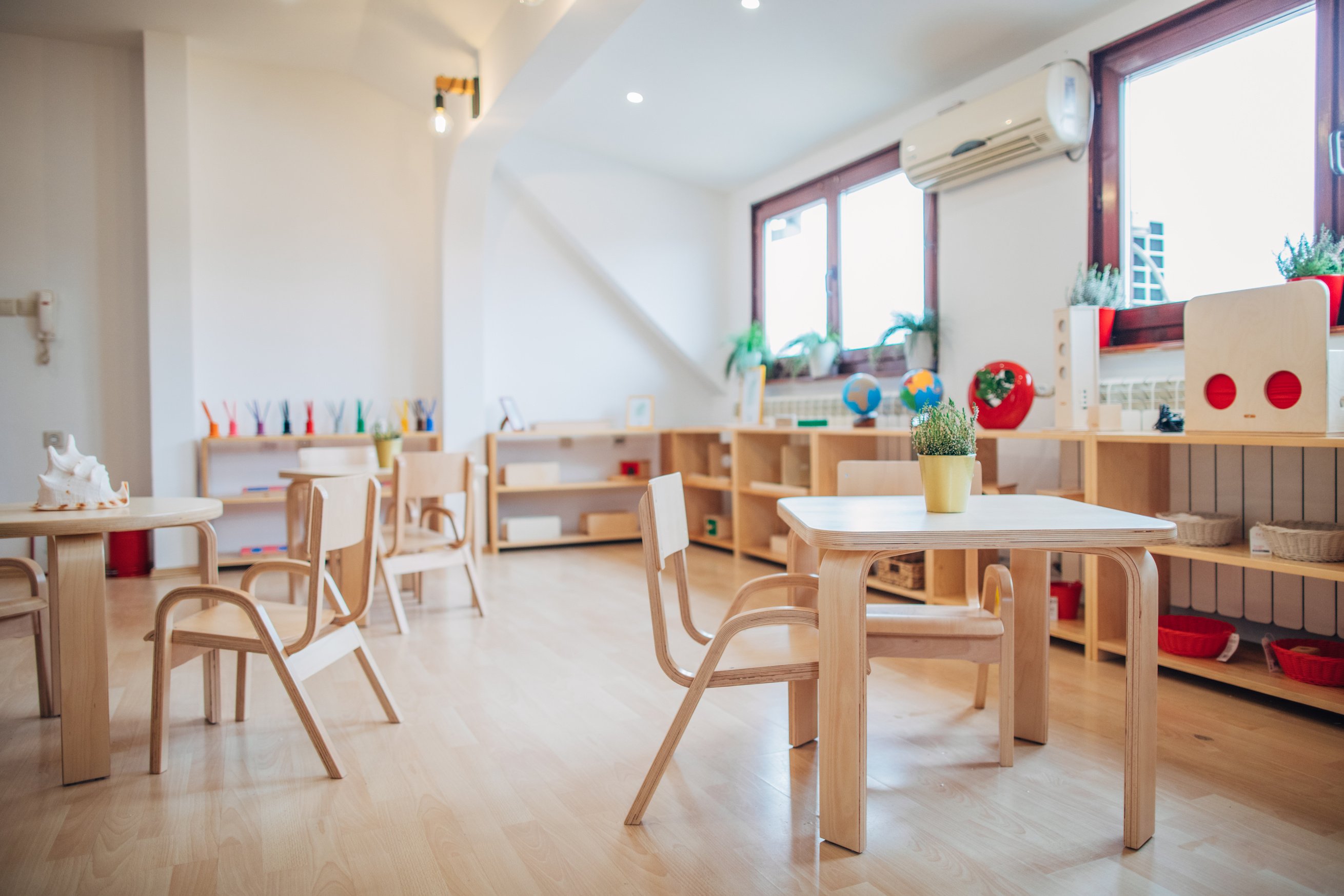 Modern preschool classroom